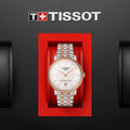 Tissot Carson Premium Powermatic 80 White Dial Two Tone Steel Strap Watch For Men - T122.407.22.031.01