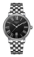 Tissot Carson Premium Black Dial Silver Steel Strap Watch For Men - T122.410.11.053.00
