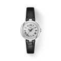 Tissot Bellissima Small Lady Silver Dial Black Leather Strap Watch For Women - T126.010.16.013.00