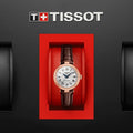 Tissot Bellissima Automatic Silver Dial Brown Leather Strap Watch For Women - T126.207.36.013.00