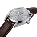 Tissot Gentlemen Silver Dial Brown Leather Strap Watch for Men - T127.410.16.031.01