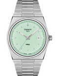 Tissot PRX Quartz Light Green Dial Silver Steel Strap Watch for Men - T137.410.11.091.01