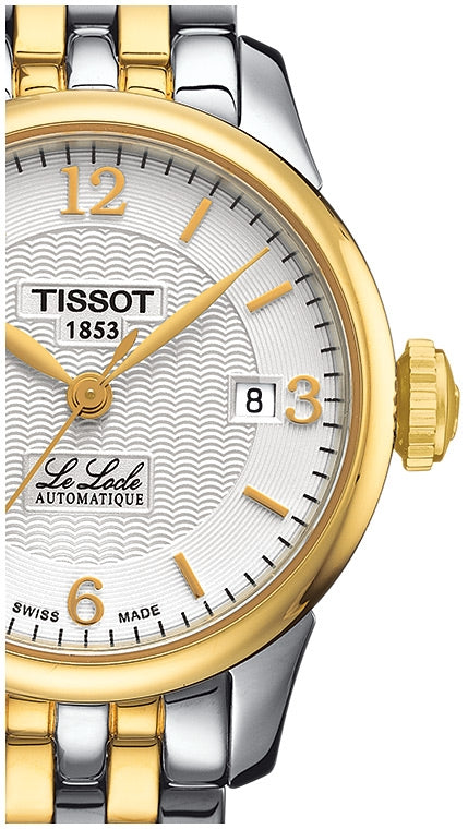 Tissot Le Locle Automatic Small Lady White Dial Two Tone Steel Strap Watch For Women - T41.2.183.34