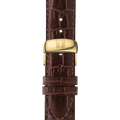 Tissot Le Locle Automatic Gold Dial Brown Leather Strap Watch For Men - T41.5.413.73