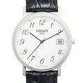 Tissot T Classic Desire White Dial Black Leather Strap Watch For Men - T52.1.421.12