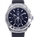 Tag Heuer Aquaracer Chronograph Black Dial Black Rubber Strap Watch for Men - CAY1110.FT6041