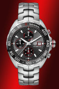 Tag Heuer Formula 1 Chronograph Senna Grey Dial Silver Steel Strap Watch for Men - CAZ201D.BA0633