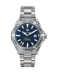 Tag Heuer Aquaracer Calibre 5 Automatic Blue Dial Silver Steel Strap Watch for Men - WAY2012.BA0927