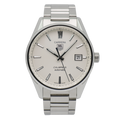 Tag Heuer Carrera Automatic Caliber 5 White Dial Silver Steel Strap Watch for Men - WAR211B.BA0782