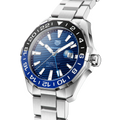 Tag Heuer Aquaracer GMT Calibre 6 Automatic Blue Dial Silver Steel Strap Watch for Men - WAY201T.BA0927