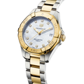 Tag Heuer Aquaracer White Mother of Pearl Dial Two Tone Steel Strap Watch for Women - WBD1322.BB0320
