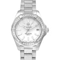Tag Heuer Aquaracer Diamonds Mother of Pearl Dial Silver Steel Strap Watch for Women - WBD1313.BA0740