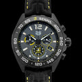 Tag Heuer Formula 1 Chronograph Senna Black Dial Black Leather Strap Watch for Men - CAZ101AJ.FC6487