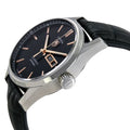 Tag Heuer Carrera Calibre 5 Automatic Black Dial Black Leather Strap Watch for Men - WAR201C.FC6266