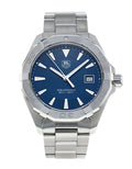 Tag Heuer Aquaracer Quartz Blue Dial Silver Steel Strap Watch for Men - WAY1112.BA0928