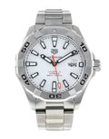 Tag Heuer Aquaracer Calibre 5 Automatic White Dial Silver Steel Strap Watch for Men - WAY2013.BA0927