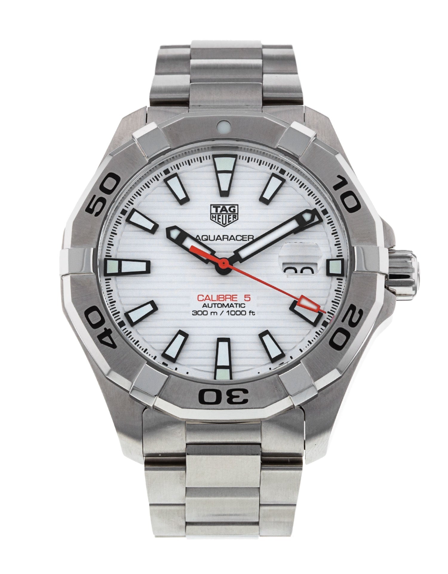 Tag Heuer Aquaracer White Dial Watch for Men - WAY2013.BA0927