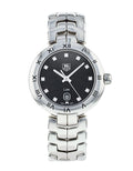 Tag Heuer Link Quartz Diamonds Black Dial Silver Steel Strap Watch for Women - WAT1410.BA0954