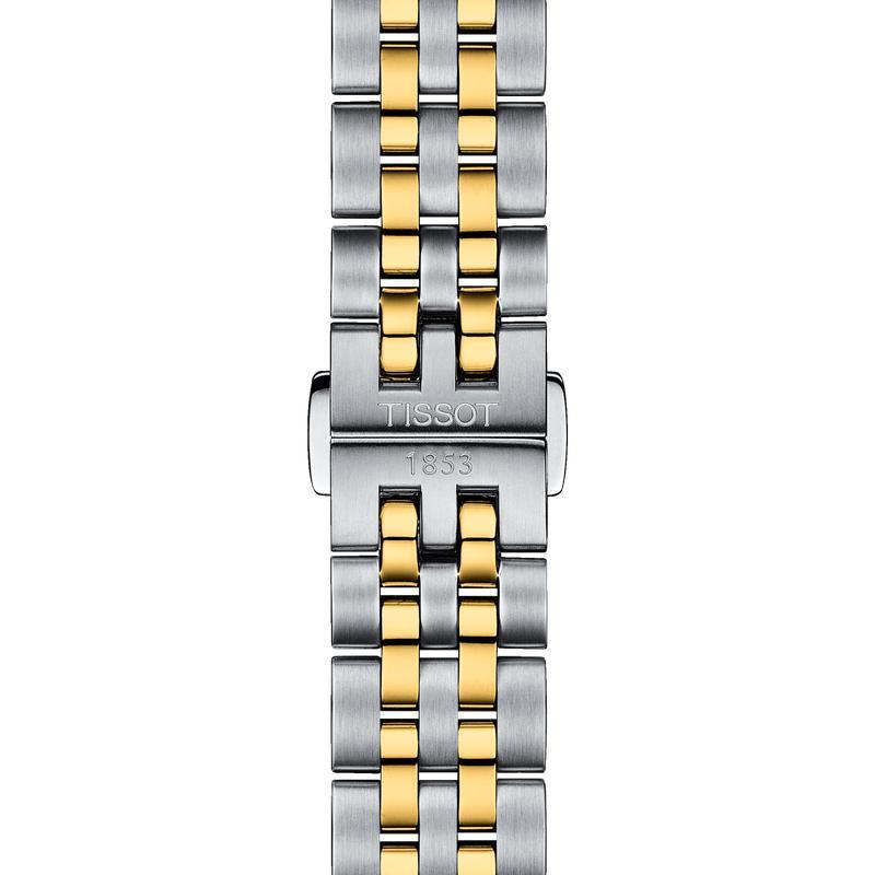 Tissot Ballade Powermatic 80 Mother of Pearl Silver Dial Two Tone Steel Strap Watch For Women - T108.208.22.117.00