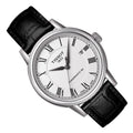 Tissot Carson Powermatic 80 White Dial Black Leather Strap Watch For Men - T085.407.16.013.00