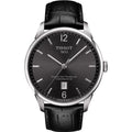 Tissot Chemin Des Tourelles Powermatic 80 Black Dial Black Leather Strap Watch For Men - T099.407.16.447.00