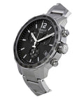 Tissot Quickster Chronograph Black Dial Silver Steel Strap Watch For Men - T095.417.11.067.00