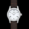 Tissot Tradition 5.5 Lady Silver Dial Brown Leather Strap Watch for Women - T063.009.16.018.00