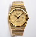 Tissot PRX Powermatic 80 Gold Dial Gold Steel Strap Watch for Men - T137.407.33.021.00