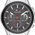 Tommy Hilfiger Aiden Chronograph Grey Dial Silver Steel Strap Watch For Men - 1791857