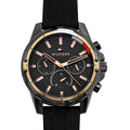 Tommy Hilfiger Mason Black Dial Black Rubber Strap Watch for Men - 1791792