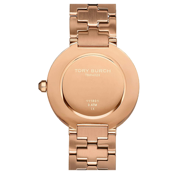 Tory Burch Reva Rose Gold Dial Rose Gold Steel Strap Watch for Women - TBW4028