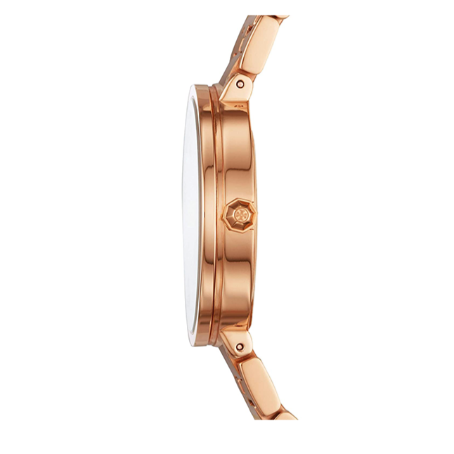 Tory Burch Reva Rose Gold Dial Rose Gold Steel Strap Watch for Women - TBW4028