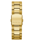 Guess Atlas Chronograph Gold Dial Gold Steel Strap Watch For Men - W0668G4