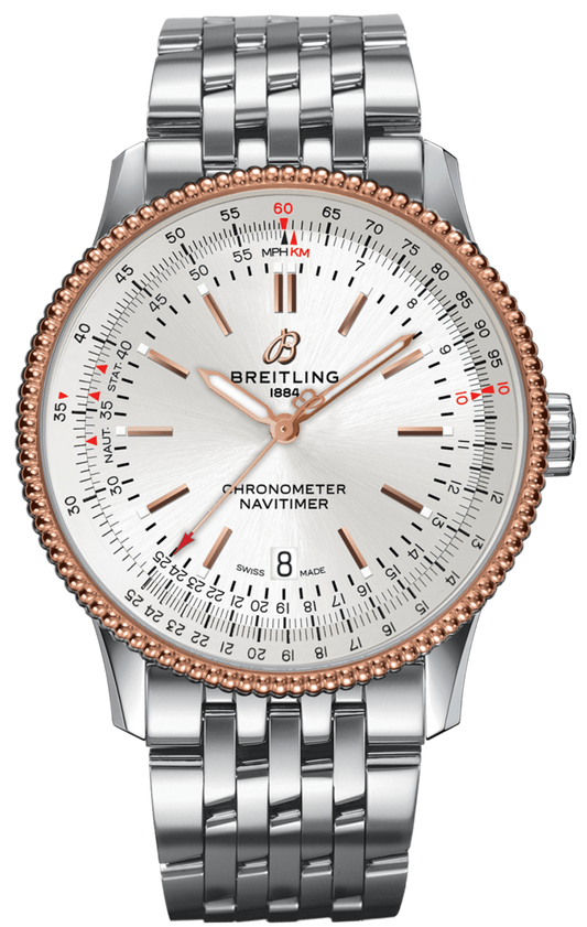Breitling Navitimer Automatic 41mm White Dial Silver Stainless Steel Mens Watch - U17326211G1A1