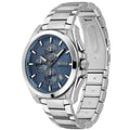 Hugo Boss Grandmaster Blue Dial Silver Steel Strap Watch for Men - 1513884