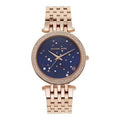 Michael Kors Darci Blue Dial Rose Gold Steel Strap Watch for Women - MK3728