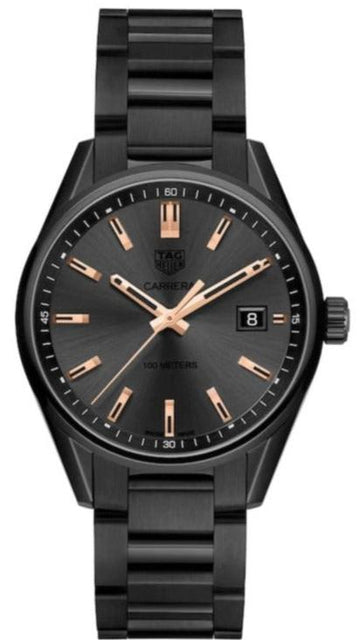Tag Heuer Carrera Special Edition Black Dial Black Steel Strap Watch for Women - WAR1113.BA0602