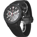 Tag Heuer Carrera Automatic Chronograph Black Dial Black Rubber Strap Watch for Men - CBG2A90.FT6173