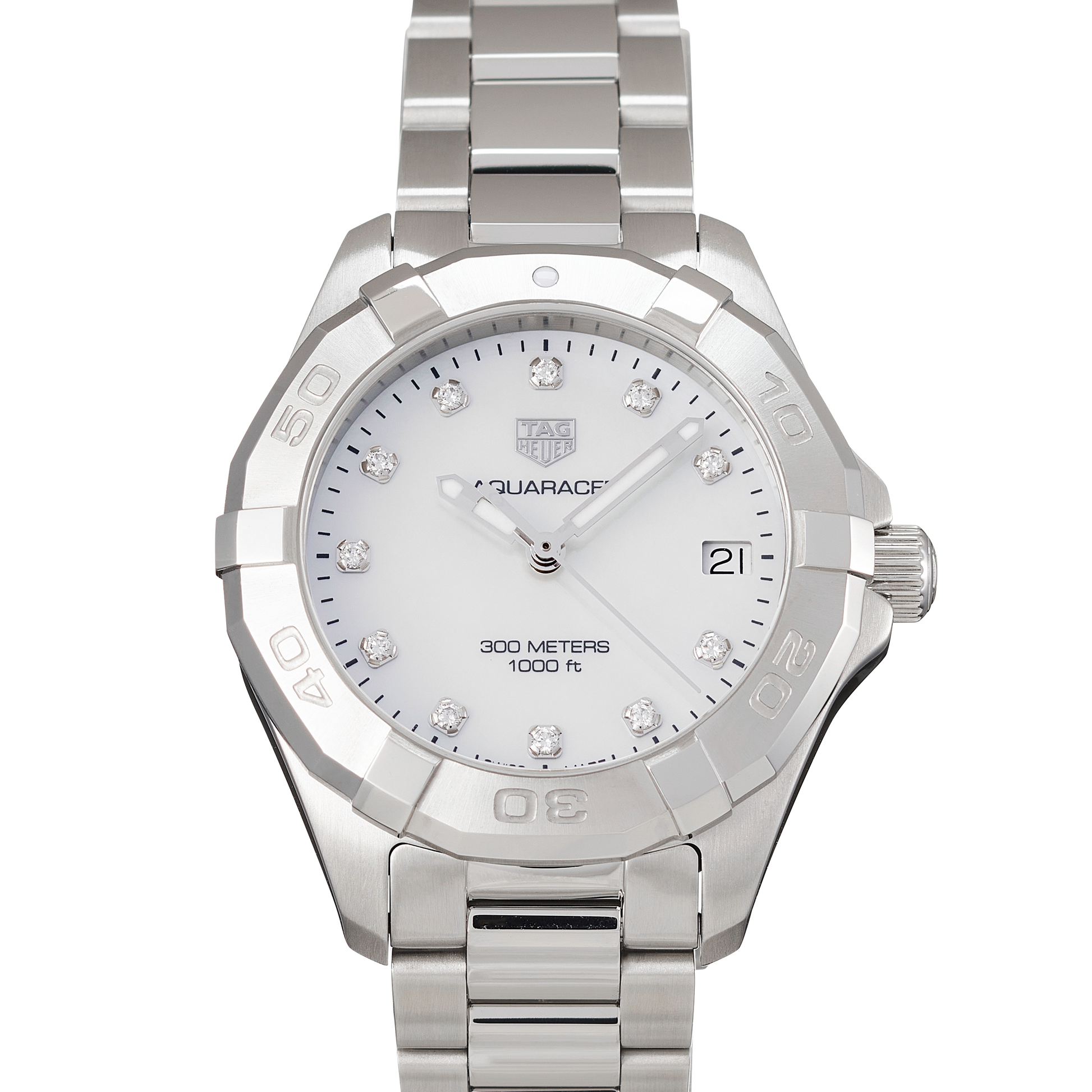 Tag Heuer Aquaracer White Mother of Pearl Dial Watch for Women - WBD1314.BA0740