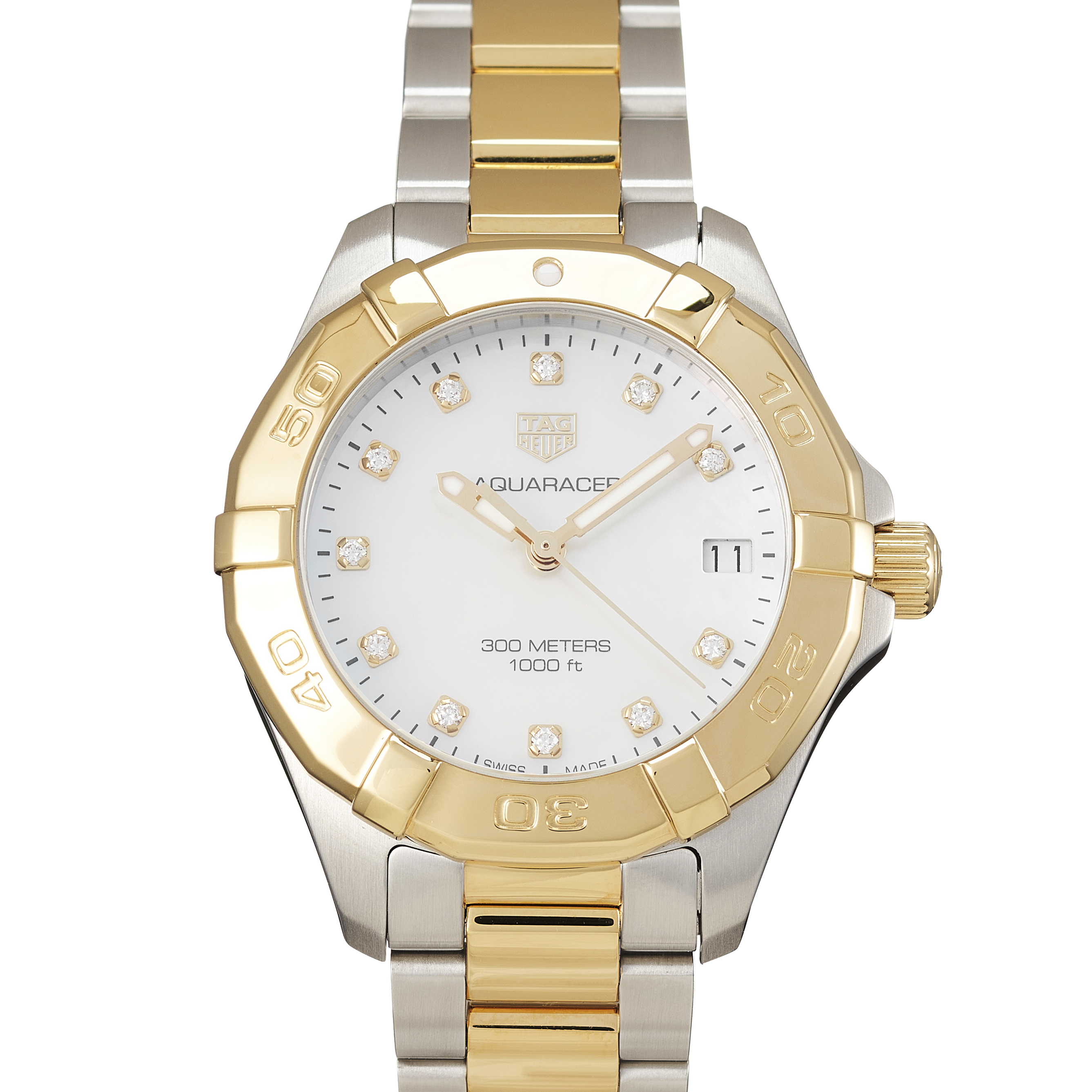 Tag Heuer Aquaracer White Mother of Pearl Dial Watch for Women - WBD1322.BB0320