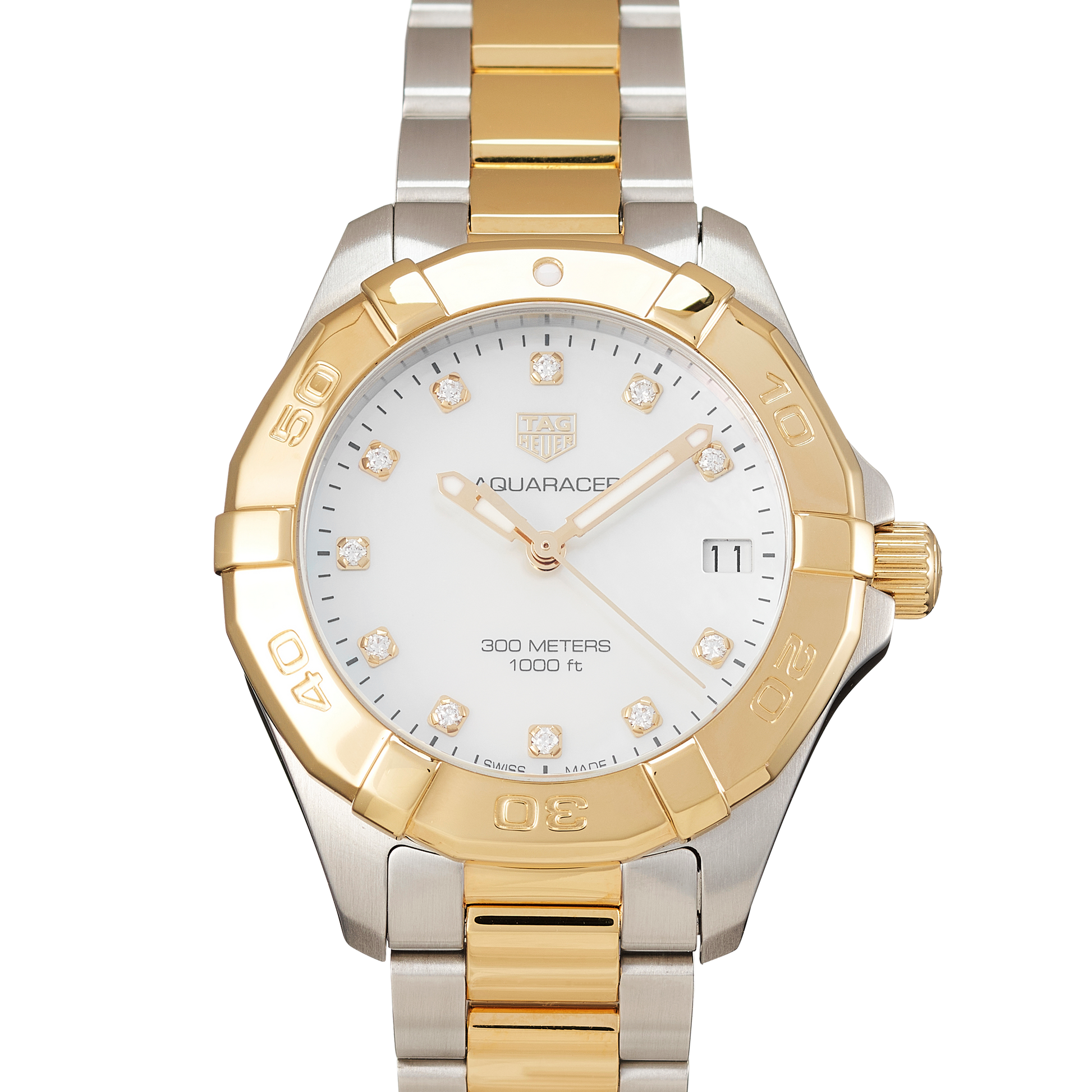 Tag Heuer Aquaracer White Mother of Pearl Dial Watch for Women - WBD1322.BB0320
