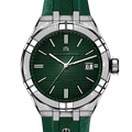 Maurice Lacroix Aikon Chronograph Green Dial Green Rubber Strap Watch for Men - AI1808-SS000-630-5