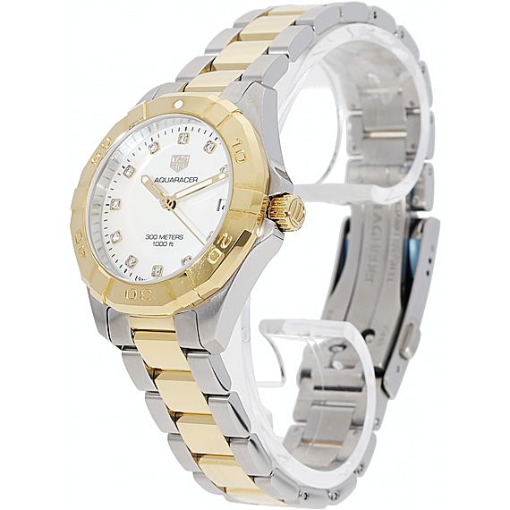Tag Heuer Aquaracer White Mother of Pearl Dial Watch for Women - WBD1322.BB0320