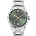 Tag Heuer Carrera Date Automatic 18K Green Dial Silver Steel Strap Watch for Women - WBN2312.BA0001