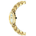 Versace V Flare Diamonds Silver Dial Gold Steel Strap Watch for Women - VEBN00918