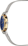 Versace Meander Blue Dial Silver Mesh Bracelet Watch for Women - VELW00520