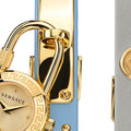 Versace Medusa Lock Icon Quartz White Dial Blue Leather Strap Watch for Women - VEDW00419