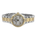 Guess Viva Diamonds Silver Dial Two Tone Steel Strap Watch for Women - W0111L5