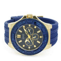 Guess Force Blue & Rose Gold Dial Blue Silicone Strap Watch For Men - W0674G2