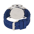 Guess Caliber Chronograph White Dial Blue Rubber Strap Watch for Men - W0864G6